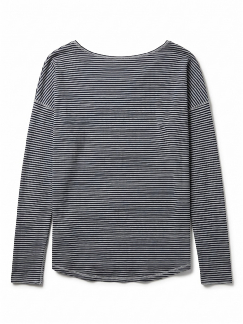 LULULEMON Flip Your Dog Long Sleeves Grey and White Stripes Top Oversized, Sz 8
